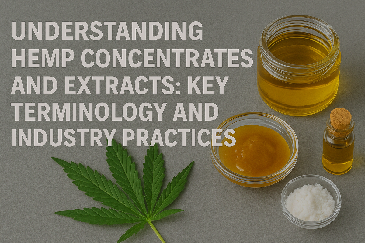 Understanding Hemp Concentrates and Extracts: Key Terminology and Industry Practices